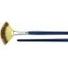 China Customized Color Artist Fan Brush , School Thick Flat Paint Brushes Nickel - Plated wholesale