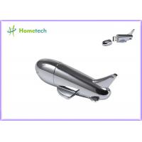 China Silver Airplane Shape Usb Flash Drive Logo Customized Printing 32gb 16gb 64gb on sale