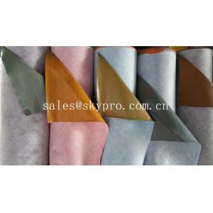 Flocked / crinkle / Embossed surface PU artificial leather for sofa cover