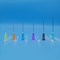 China 1.4mm Out Diameter Sterile Disposable Syringe 17G Red Purple With Side Hole on sale