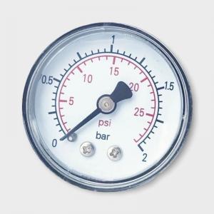 40mm Back Mounted Utility Pressure Gauge 2 Bar Analog Manometer