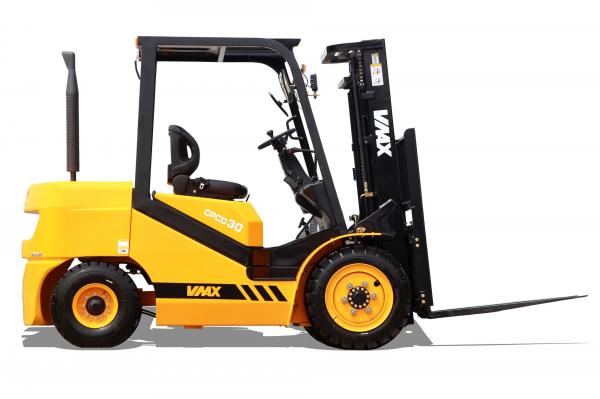 Yellow 3 Ton Diesel Forklift Warehouse Lift Truck 1070mm Fork Length