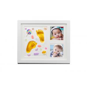 China 9×11‘’ Baby Hand And Footprint Photo Frame With Decorations / Paint Color supplier