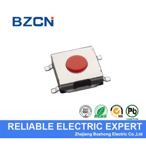 Red Button SMD Tactile Push Button Switch M Terminal 6.2 X 6.2 Mm With Long Life