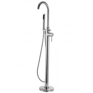 China 1160 Mm Floor Mounted Bath Mixers Brass Chrome free standing mixer taps T8000 supplier