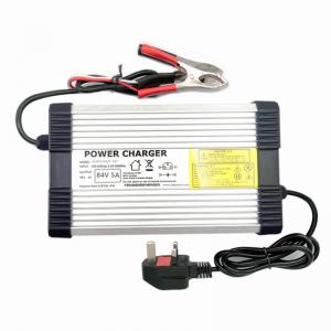China Fast Lithium Battery Chargers Customized 84V 5A Charger ABS Case Mateial supplier