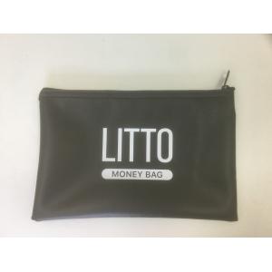 Black PVC Pu Leather Zipper Bank Bags Recyclable For Coins Money