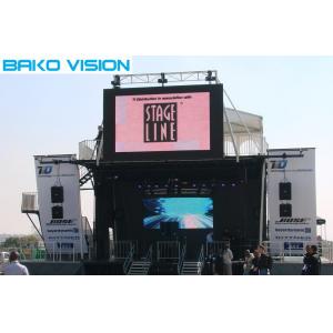 China Brightness Adjustable Outdoor Led Screen Hire 3.91mm Pixel 160°/140° Viewing Angle supplier