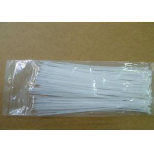 White Nylon Cable Ties For Electric Wire / PVC Bag Packed