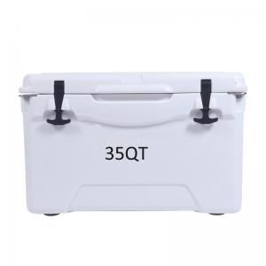 China Camping Plastic 35QT Ice Box Cooler LLDPE Ice Chest Cooler Box supplier