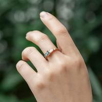 China Natural Moss Agate Opal Moissanite Stone Ring Unique For Engagement Wedding on sale