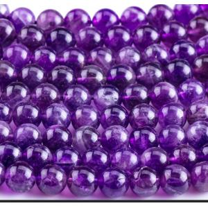 Dark Amethyst Semi Precious Stone Beads Loose Gemstones For Jewelry Making