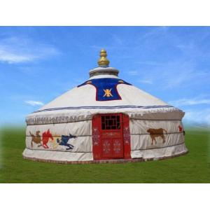 China 4m Diameter Mongolian Domed Tent / Yurt Camping Tent For Living Or Catering supplier