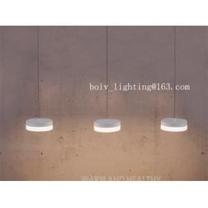 Three White LED Aluminum Round Link Pendant Lights Lamp 32w Acrylic