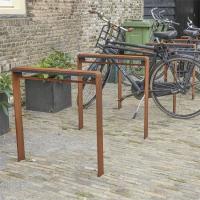 China Metal Street Landscape Architecture Corten Steel Public Bicycle Racks on sale