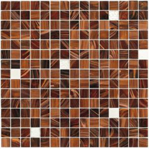 China Brown with silver gold 20mm glass mosaic mix patter decoration supplier