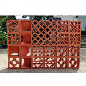 China Fence Panel Red Decorative Terracotta Bricks Decorative Flower Hollow supplier