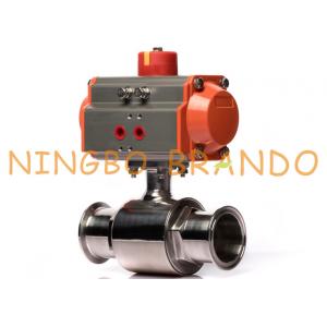China Pneumatic Actuator Tri Clamp Ball Valve Sanitary Stainless Steel supplier