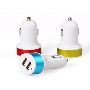 3.1A Mini Bullet 2 Port Dual USB Car Chargers Adaptor ABS PC Material For Mobile Phone