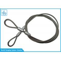 China SGS Extension Spring Safety Cable 3mm Stainless Steel Wire Rope With Loop End on sale