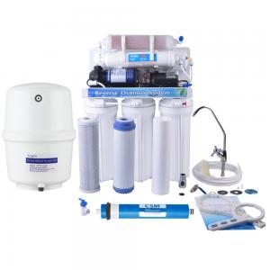 China 6 Stages 50GPD Kitchen Use RO Water Purification Alkalline Water Filter System supplier