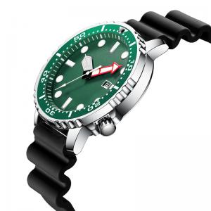 Fashion Casual Men Sports Quartz Watch Water Ghost Watches Green Color