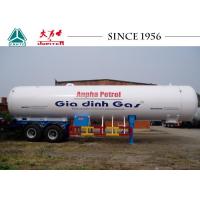 China Durable 2 Axle LPG Tank Trailer 11120*2500*4000 Dimension Cylindrical Shape on sale