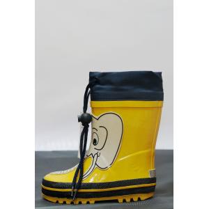China Yellow Winter Childrens Rain Boots With Waterproof Fabric Cover supplier