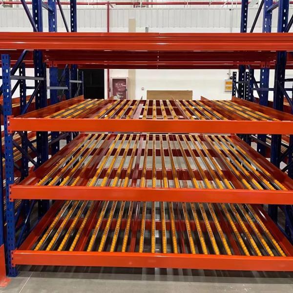 Q235B Steel High Density Gravity Carton Flow Racking Adjustable Incline Powder Coating