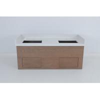 China Modern Custom Bathroom Vanity With Marble Top And Solid Wood Base on sale