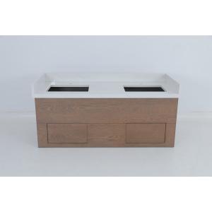 Modern Custom Bathroom Vanity With Marble Top And Solid Wood Base