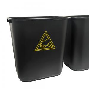 China 35L PP Plastic Square Antistatic Waste Bin ESD Electrostatic Cleanroom Tool Box Trash Can supplier