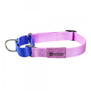 China Pink  Orange  Nylon Rope Dog Collar With Buckle Adjustable Buffered supplier