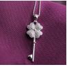 Clover sterling silver pendant necklace, sterling silver jewelry for her