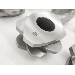 Wear Resistant HRC 58-62 Triangle Flighted Screw Element Plastic Extruder Segments