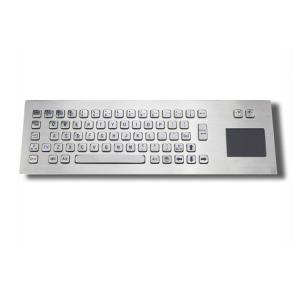Panel Mounting IP65 QWERTY Industrial Keyboard With Touchpad Stainless Steel