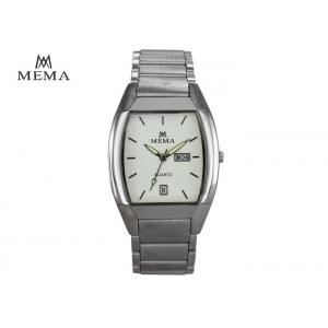 Trendy Square Quartz Watches Japan Movt , MEMA Wrist Watch With Calendar