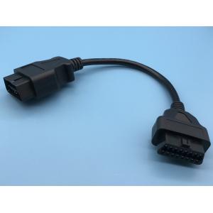 China OBDII 16-Pin J1962 Male to OBD2 Female (with endurable terminals) Extension Round Cable supplier