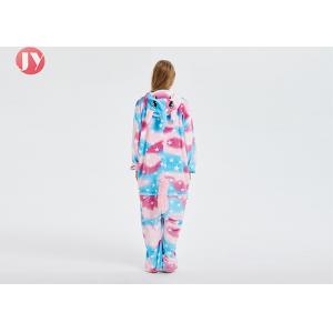 Wholesale Soft Fluffy Flannel Plush rainbow Unicorn adult Onesie Animal Pajamas Sleepwear