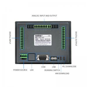 2AO 4AI HMI PLC All In One  32K Program  Relay MR MOS Tube Max