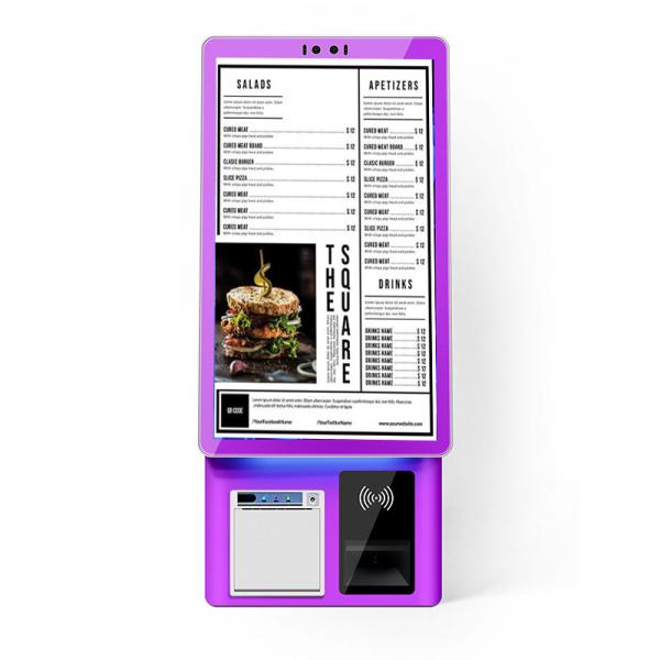 Self Ordering Kiosk Restaurant 21.5inch Touch Screen Scan QR Code Ticket Printer POS Self Service Food Ordering Payment Kiosk