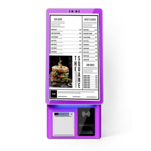 Self Ordering Kiosk Restaurant 21.5inch Touch Screen Scan QR Code Ticket Printer POS Self Service Food Ordering Payment Kiosk