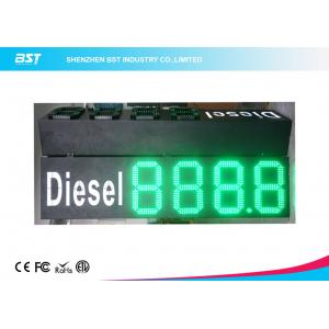 Custom 10" Green Gas Station Digital Price Signs To Display Daily Prices