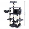 Sturdy Modular Cat Scratch Tower Jumbo 69" Black Color Free Stand Stable