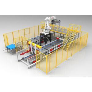 China PLC Programmable Automatic Bottle Packaging Machine Robot Palletizing System wholesale