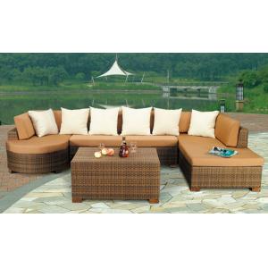 Bistro / Restaurant Leisure Rattan Sofa , Resin Wicker Patio Furniture