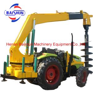 China Zhengzhou bottom price tractor mounted cement pole erection machine supplier