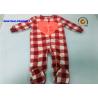 China Heart Applique Plaid AOP Newborn Boy Pram Suit Crew Neck All Over Print Coverall wholesale