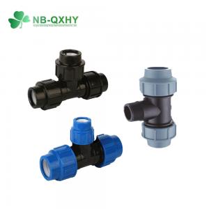Irrigation PP Compression Pipe Fitting Tee Varnish Paint Equal Tee Male Thread Tee