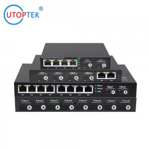 China commercial fast fiber ethernet switch 1/2/4/8/16/24port ethernet network switch supplier